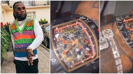 Burna Boy cops multimillion naira Richard Mille wristwatch, shares video of timepiece online