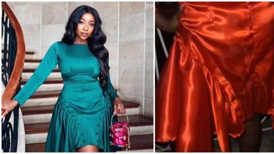 Lady who wanted Ini Dima-Okojie's stylish fit ends up with funny-looking dress