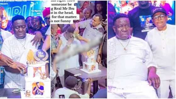 Mr Ibu's 40 years on screen: Man stirs reactions as he sprays actor, Yul Edochie, others spotted