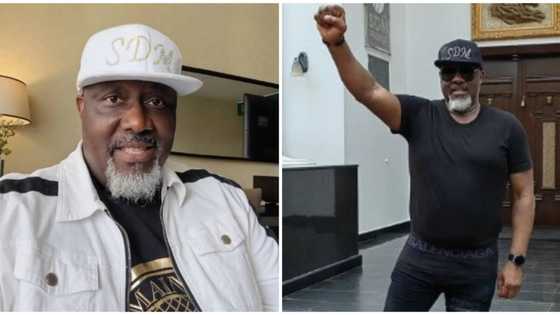 Dino Melaye's all-black protest look leaves fashionistas amused: "Did he use a mirror?"