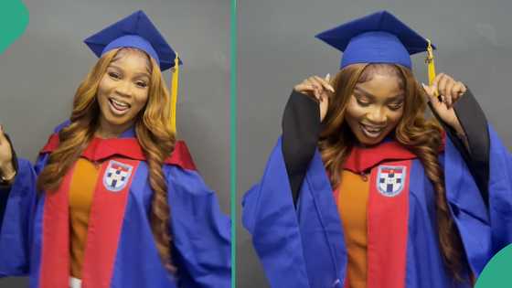 Lady with great beauty graduates as nurse from Afe Babalola University, bags first class degree