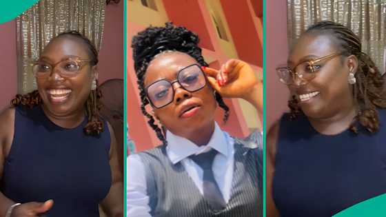 Female Nigerian student visits project supervisor, plays with her in funny video