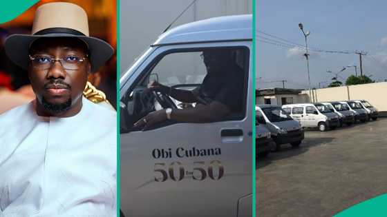 Obi Cubana gifted 50 brand new vehicles ahead of his 50th birthday, shows them off in video