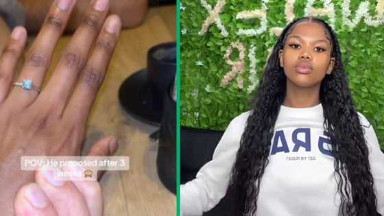 Woman flaunts lover that proposed to her after 3 weeks of dating, video gets people jealous
