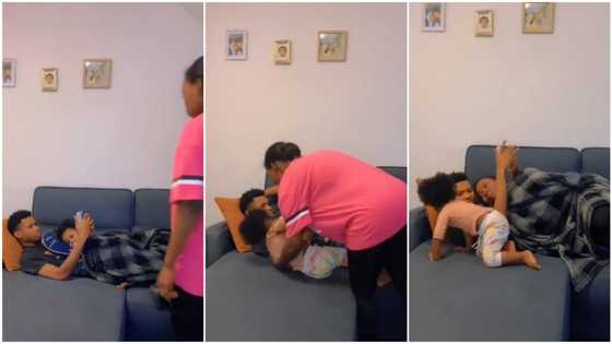 “Justice for the man’s ribs”: Mum takes over daughter’s spot on husband’s chest, heartwarming video trends