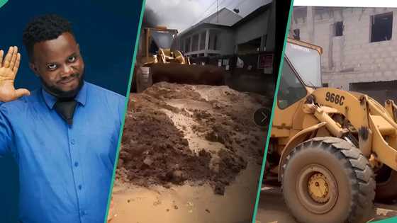 Sabinus kicks off road construction in Port Harcourt community, video trends: “Does he have the right?”