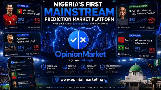 OpinionMarket launches Nigeria's first mainstream prediction market platform