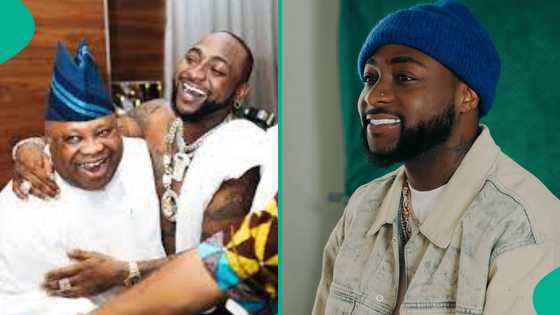 Davido blows uncle's trumpet, highlights achievements: "He's been d best governor Osun ever had"