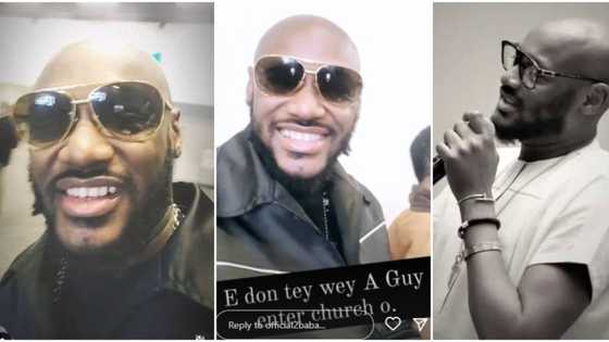 "I was not treated like a trapped devil" 2Baba expresses joy as he attends church abroad, video trends