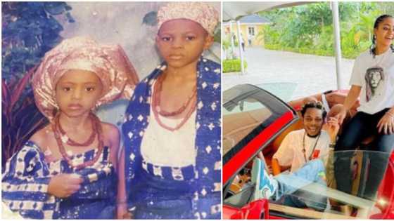 Regina Daniels shares epic childhood photo with elder brother, showers him with lovely words on his birthday