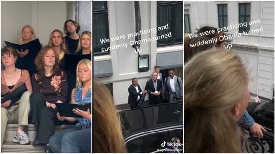 Video captures moment Obama keeps clapping after hearing lady and her choir Sing, many react