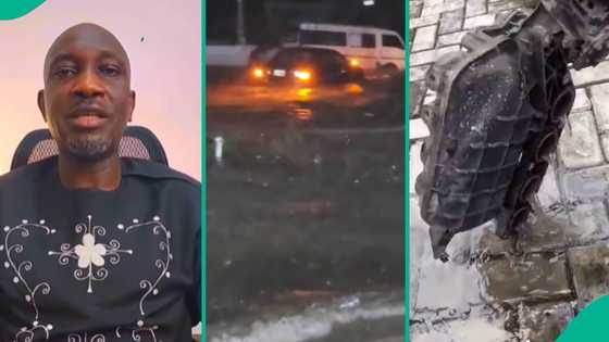 Man laments as engine knocks after car got stuck in flood during rain, mentions price for new engine