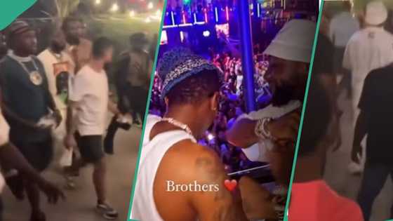 "Lagos traffic na ur mate": Video of Davido trekking due to 'go slow' to beach to join Wizkid trends
