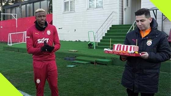 Galatasaray welcome Victor Osimhen from the short holiday with a birthday cake, video