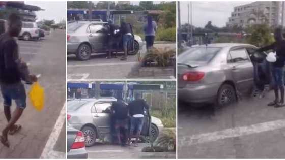 Nigerian man collects foods he bought for ladies at mall after they refused to follow him home in viral video