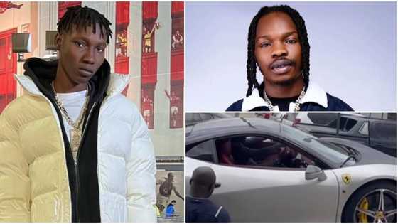 "Normally na family car": Video of Naira Marley's brother allegedly driving Zinoleesky's Ferrari causes a buzz