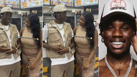 "He looks like a baby": Pretty lady stares deeply at Rema as they rock matching outfits during first meeting