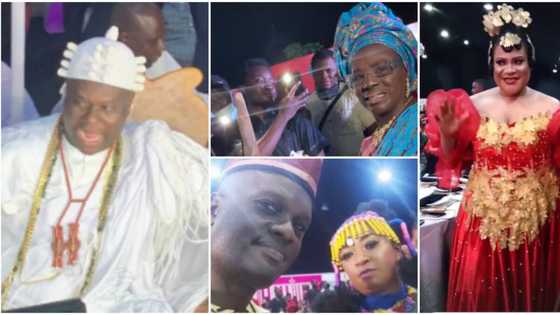 Videos as Ooni of Ife, Nkechi Blessing, Mama Rainbow, others storm cultural event in best traditional outfits