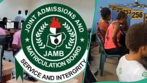 UTME 2024: Young lady feels the intensity of her JAMB exam, takes quick nap in hall