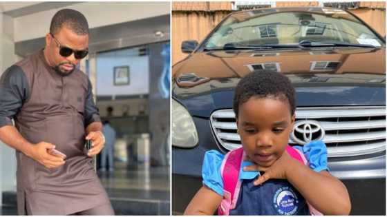Manage me as your father: Nollywood comic actor Dike Osinachi buys car for 3-year-old daughter