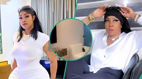 Angela Okorie flaunts bundles of cash as she laments about stolen phone: "Heaven will judge you"