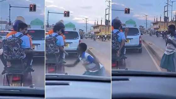 2 black girls go 'gaga' after spotting oyinbo boy on okada, video goes viral