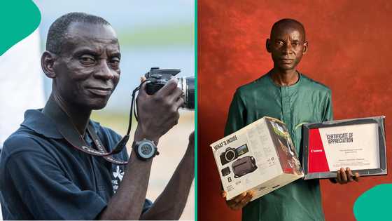 After using old camera capturing NPFL for 28 years, Canon rewards veteran photographer