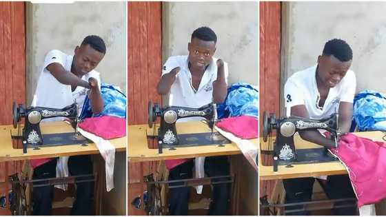 "Nothing is impossible": Talented man who has no hands becomes a tailor, makes dresses in viral TikTok video
