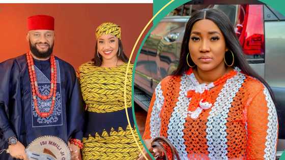 Yul Edochie shows off Judy Austin’s heavy pregnancy bump, shares number of kids they are set for