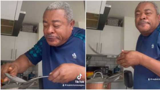 "As I dey cook o, you dey hungry": Veteran actor Victor Osuagwu joins TikTok, teases fans with cooking video