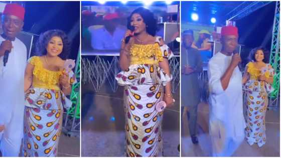 “I'm happy to be her husband”: Ned Nwoko reacts after Regina Daniels surprised him with party on 62nd birthday