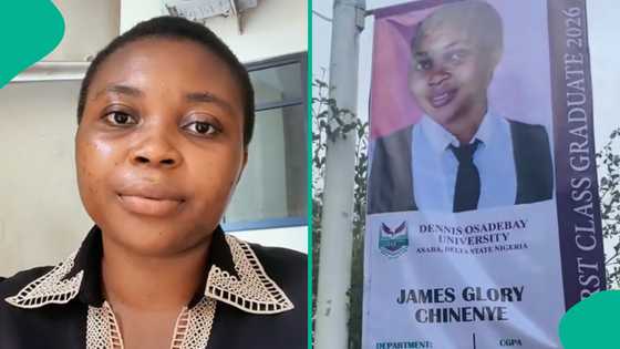University graduate's CGPA goes viral after it was printed on billboard, people react to video