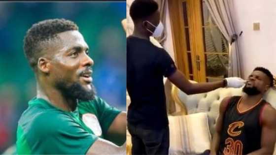 Super Eagles star posts stunning video of him doing Covid-19 test, announces big result