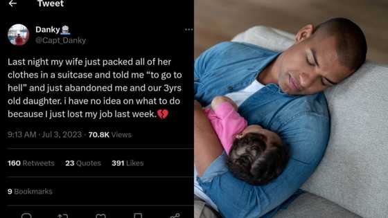 "Look for her": Wife leaves husband with 3-year-old after he loses his job, sparks reactions on Twitter