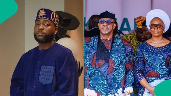 Davido reacts as Ogun Gov Abiodun's wife bags MSc from London uni 36 years after her first degree