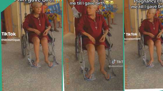 "Pregnancy crippled me until I gave birth" - Lady cries out, rides on wheelchair
