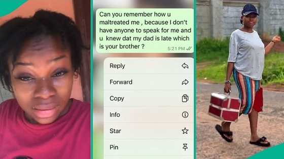 Chat trends as lady boldly confronts aunt who maltreated her in 2019, her response provokes many