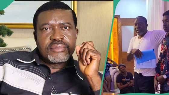 Kanayo O. Kanayo introduces son to filmmaking, sternly warns crew: “Don’t treat him like my son”