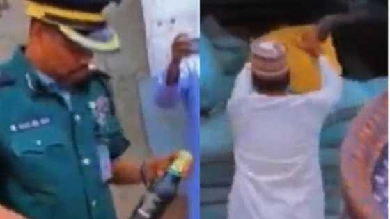 Bidiyon katon din giya 3,600 da Hisbah ta kama an ɓoye cikin buhunan abincin kaji a Kano