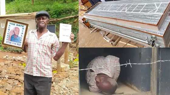 Man who had built burial place before his death, makes customised coffin, already paid undertakers