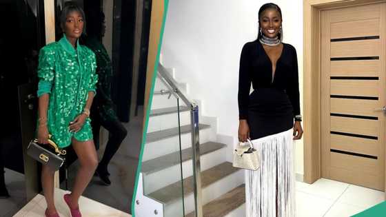 "Gal is on fire": Fashion designer Tolu Bally turns up in grey bow tie dress, fans hail her