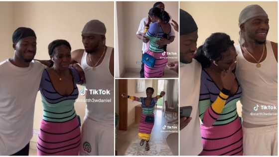 “This Woman Is Beautiful”: Young-Looking Mum Burst Into Tears as Twin Sons Return to Nigeria After 3 Years