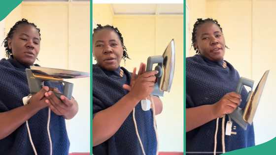Woman brings out durable electric iron she used in boarding school, praises the maker
