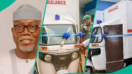 Reactions as Ondo state unveils keke ambulance to mark one year in office: "Giving Bollywood vibes"