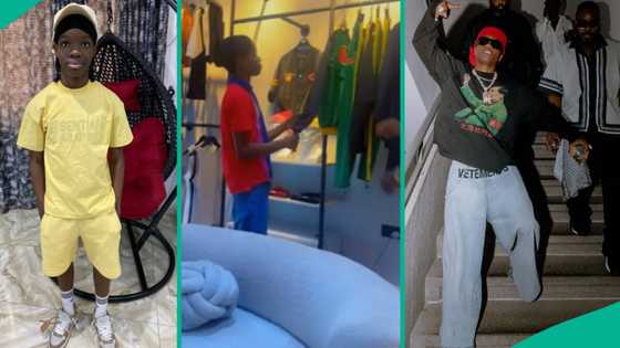 Wizkid son Tife's visit to Zlatan's store sparks reactions, video trends: "Dem dey use same size"