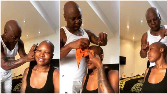 Dem too resemble: Reactions as 71-year-old Charly Boy turns barber for daughter, barbs 'gorimapa' for her