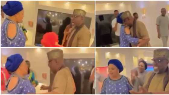 Valentine celebration: Ex-Imo governor Rochas Okorocha treats his wife to a lovely surprise