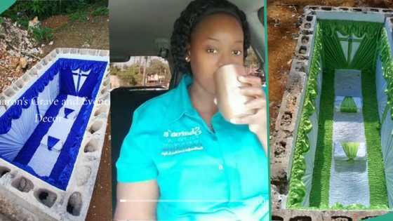 Lady advertises her grave interior decoration business online, shares video of fine designs