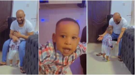 "He's growing so fast": Yul Edochie shares adorable video of moment his son with Judy Austin played around