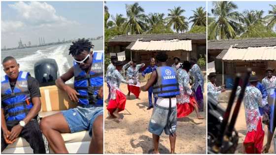 "E go hit 5m views": Celebs react as TG Omori links up with Shey U Dey Whine Me singer, shoots video for him